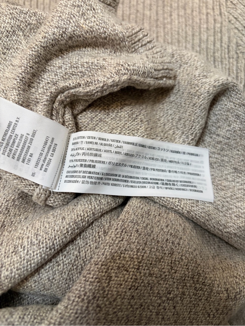 Abercrombie & Fitch M Turtleneck Sweater Dress Fit Flare Cotton Blend